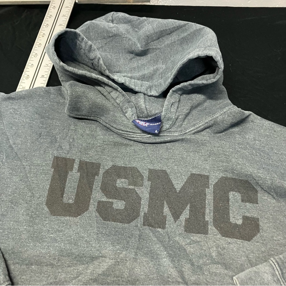 Gray USMC Hoodie vintage Champion L